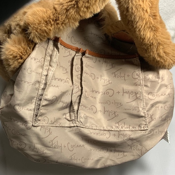 NWT - Foley + Corinna Faux Fur Tan Purse - Picture 5 of 8